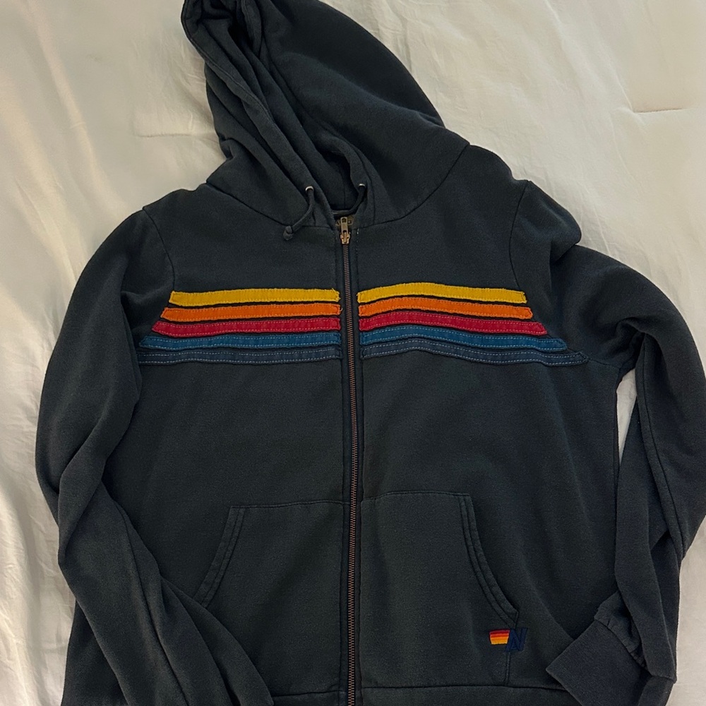 Aviator Nation 5 Striped Hoodie